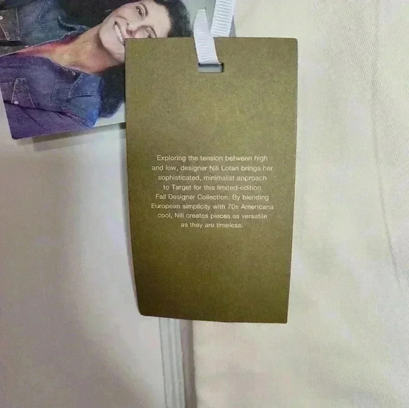 NWT Size 16 Nili Lotan High-Rise Wide Leg Pants Cream Target - Picture 6 of 9